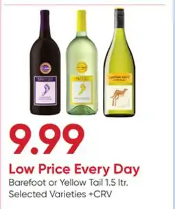 Stater Bros Barefoot or Yellow Tail offer