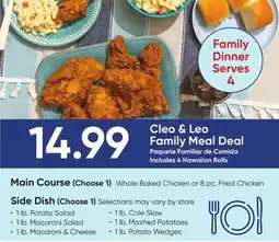 Stater Bros Cleo & Leo Family Meal Deal offer