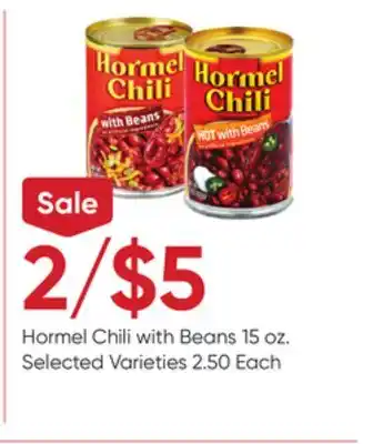 Stater Bros Hormel Chili with Beans offer