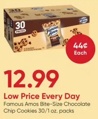 Stater Bros Famous Amos Bite-Size Chocolate Chip Cookies offer