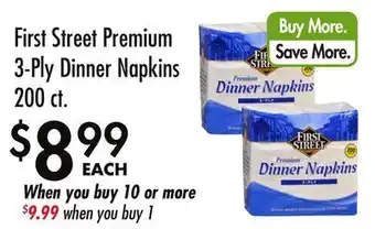 Smart & Final First Street Premium 3-Ply Dinner Napkins offer