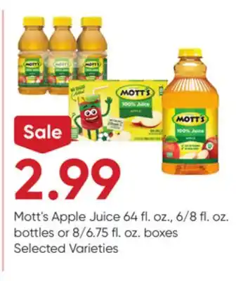 Stater Bros Mott's Apple Juice offer