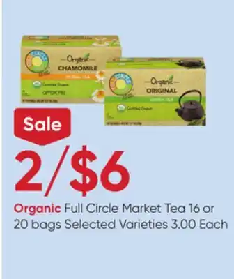 Stater Bros Organic Full Circle Market Tea offer