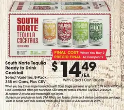 Ralphs South Norte Tequila Ready to Drink Cocktail offer