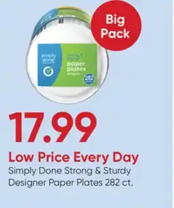 Stater Bros Simply Done Strong & Sturdy Designer Paper Plates offer