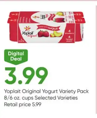 Stater Bros Yoplait Original Yogurt Variety Pack offer