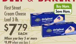 Smart & Final First Street Cream Cheese Loaf offer