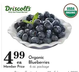 Pavilions Organic Blueberries offer