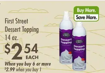 Smart & Final First Street Dessert Topping offer