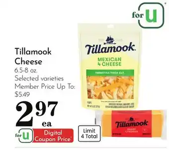 Pavilions Tillamook Cheese offer