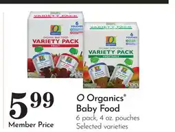 Pavilions O Organics Baby Food offer