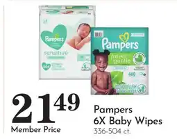 Pavilions Pampers 6X Baby Wipes offer