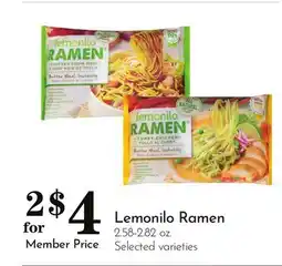 Pavilions Lemonilo Ramen offer