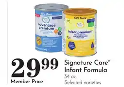 Pavilions Signature Care Infant Formula offer