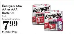 Pavilions Energizer Max AA or AAA Batteries offer