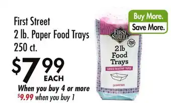 Smart & Final First Street 2 lb. Paper Food Trays offer