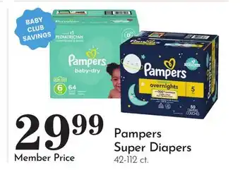 Pavilions Pampers Super Diapers offer