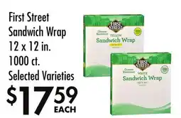 Smart & Final First Street Sandwich Wrap offer