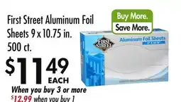 Smart & Final First Street Aluminum Foil Sheets offer