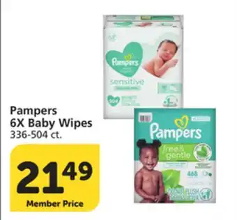 Albertsons Pampers 6X Baby Wipes offer