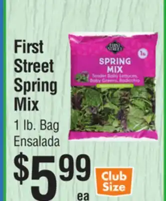 Smart & Final First Street Spring Mix offer