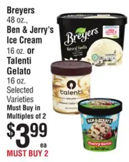 Smart & Final Breyers, Ben & Jerry's Ice Cream or Talenti Gelato offer