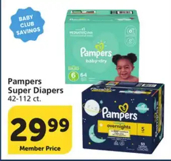 Albertsons Pampers Super Diapers offer