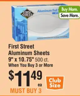 Smart & Final First Street Aluminum Sheets 9 x 10.75 offer