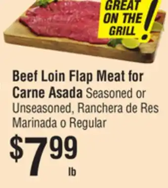 Smart & Final Beef Loin Flap Meat for Carne Asada offer