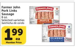 Albertsons Farmer John Pork Links Sausage offer