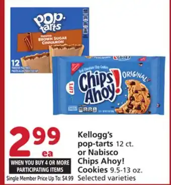 Albertsons Kellogg's pop-tarts 12 ct. or Nabisco Chips Ahoy! Cookies 9.5-13 oz offer