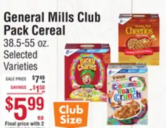 Smart & Final General Mills Club Pack Cereal offer