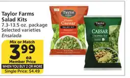 Albertsons Taylor Farms Salad Kits offer