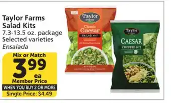 Albertsons Taylor Farms Salad Kits offer