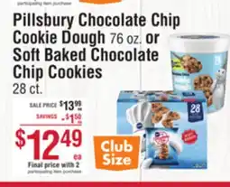 Smart & Final Pillsbury Chocolate Chip Cookie Dough or Soft Baked Chocolate Chip Cookies offer