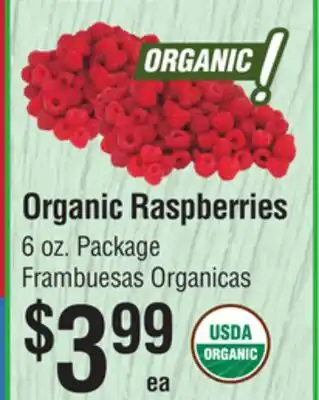 Smart & Final Organic Raspberries offer