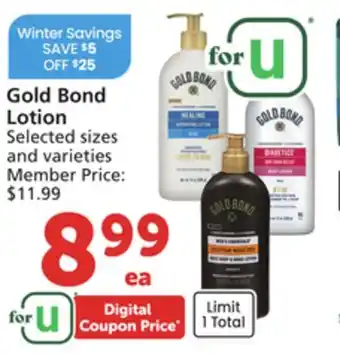 Albertsons Gold Bond Lotion offer