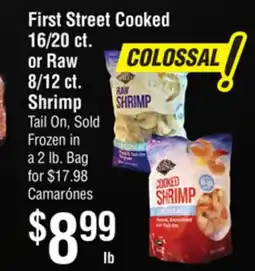 Smart & Final First Street Cooked 16/20 ct. or Raw 8/12 ct. Shrimp offer