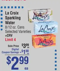 Smart & Final La Croix Sparkling Water offer