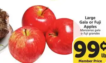 Albertsons Large Gala or Fuji Apples offer