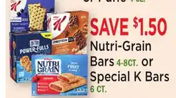 Heinen's Nutri-Grain Bars 4-8CT. or Special K Bars 6 CT offer