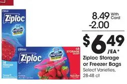 Ralphs Ziploc Storage or Freezer Bags offer