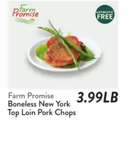 Fresh Thyme Farm Promise Boneless New York Top Loin Pork Chops offer