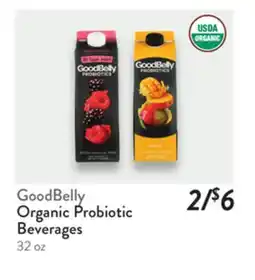 Fresh Thyme GoodBelly Organic Probiotic Beverages offer