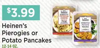 Heinen's Heinen's Pierogies or Potato Pancakes offer