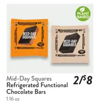 Fresh Thyme Mid-Day Squares Refrigerated Functional Chocolate Bars offer