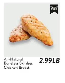 Fresh Thyme All-Natural Boneless Skinless Chicken Breast offer