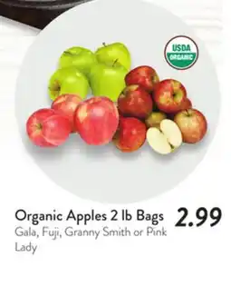 Fresh Thyme Organic Apples 2 lb Bags offer