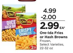 Food 4 Less Ore-Ida Fries or Hash Browns offer