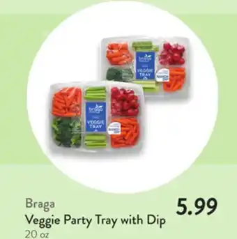 Fresh Thyme Braga Veggie Party Tray with Dip offer